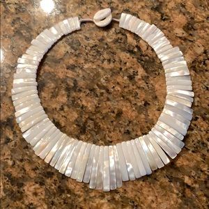 Mother of pearl shell  statement necklace